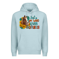 Blue Mist just a girl who loves horses Premium Hoodie - Artiststas