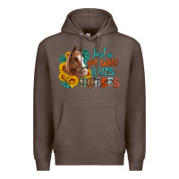 Coffee just a girl who loves horses Premium Hoodie - Artiststas