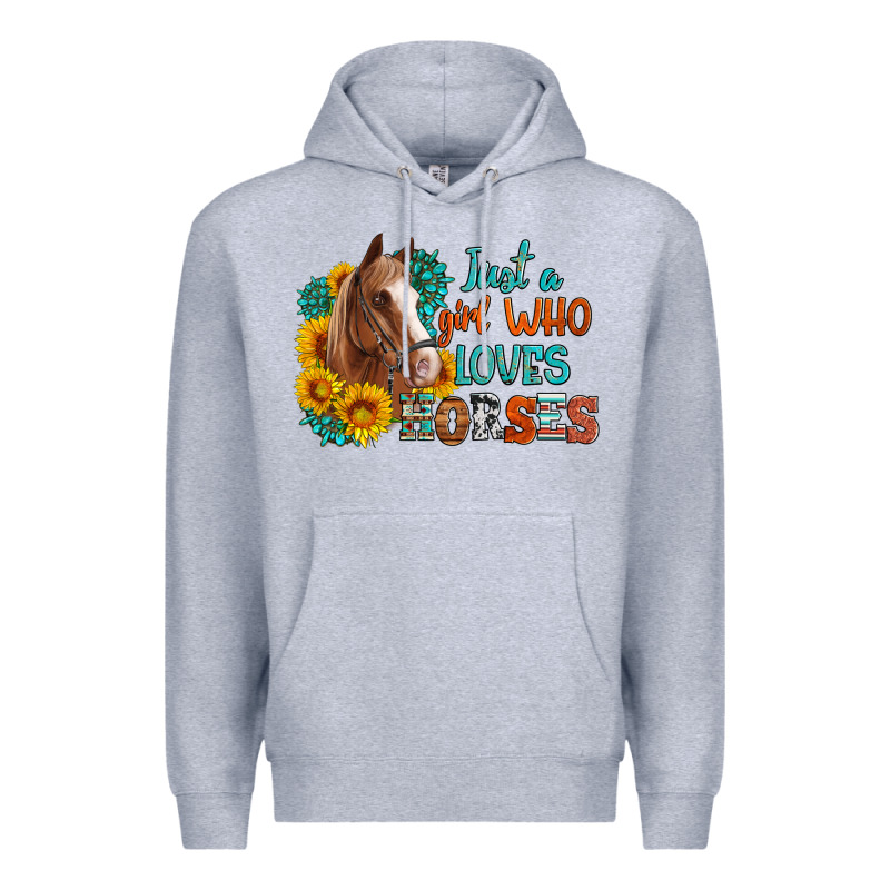 Just A Girl Who Loves Horses Premium Hoodie by Artiststas | Teevron