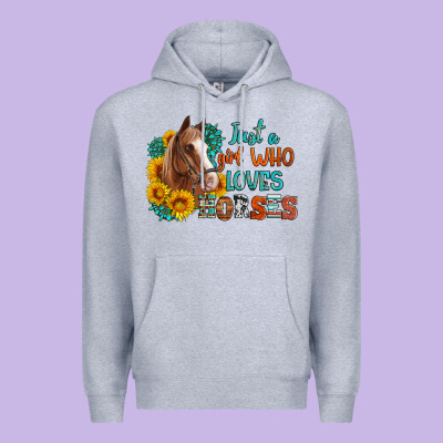 Just A Girl Who Loves Horses Premium Hoodie Designed By Artiststas