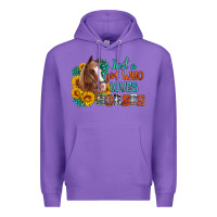 Purple just a girl who loves horses Premium Hoodie - Artiststas
