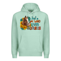Seafoam just a girl who loves horses Premium Hoodie - Artiststas