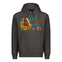 Smoke just a girl who loves horses Premium Hoodie - Artiststas