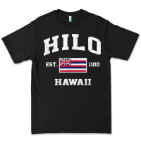 Black hilo hawaii hi vintage state athletic style t shirt Premium Tee - linhVisuals