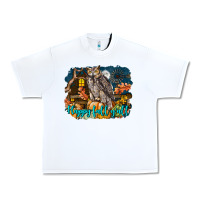 White Happy Fall Y'all Owl Urban Heavy Tee - LillyAllenDesigns