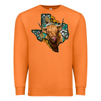 Carrot texas map highland cow Premium Sweatshirt - Jasminsmagicworld