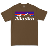 Cacao alaska retro vintage mountains & outdoors wilderness state Premium Tee - linhVisuals