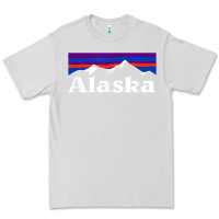 Dove Grey alaska retro vintage mountains & outdoors wilderness state Premium Tee - linhVisuals