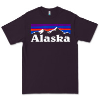 Plum alaska retro vintage mountains & outdoors wilderness state Premium Tee - linhVisuals