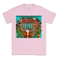 Bubblegum Pink wild one longhorn gemstones cactus and sunflowers Classic Tee - Artiststas
