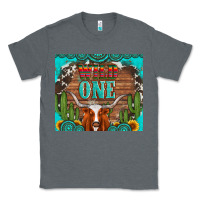 Charcoal Heather wild one longhorn gemstones cactus and sunflowers Classic Tee - Artiststas