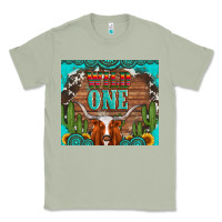 Matcha wild one longhorn gemstones cactus and sunflowers Classic Tee - Artiststas