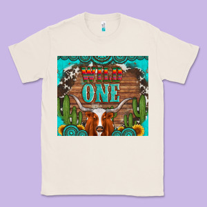 Wild One Longhorn Gemstones Cactus And Sunflowers Classic Tee Designed By Artiststas