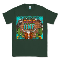 Sports Green wild one longhorn gemstones cactus and sunflowers Classic Tee - Artiststas