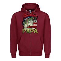 Burgundy reel cool papa fishing Zipper Hoodie - Jasminsmagicworld
