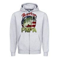 Heather Grey reel cool papa fishing Zipper Hoodie - Jasminsmagicworld