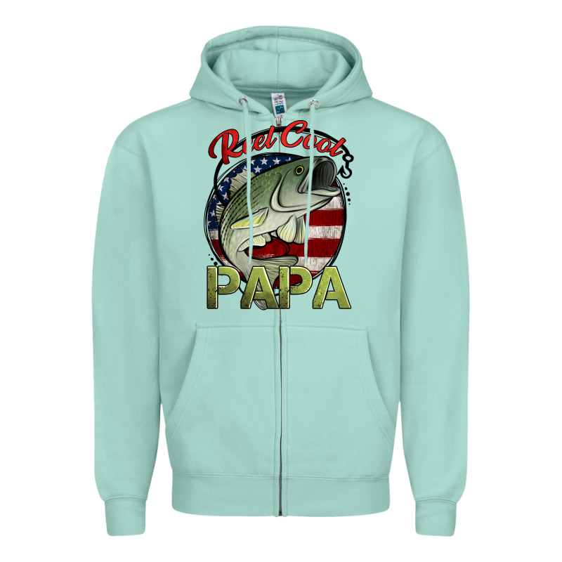 Reel Cool Papa Fishing Zipper Hoodie by Jasminsmagicworld | Teevron