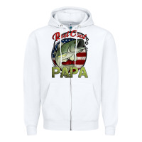 White reel cool papa fishing Zipper Hoodie - Jasminsmagicworld