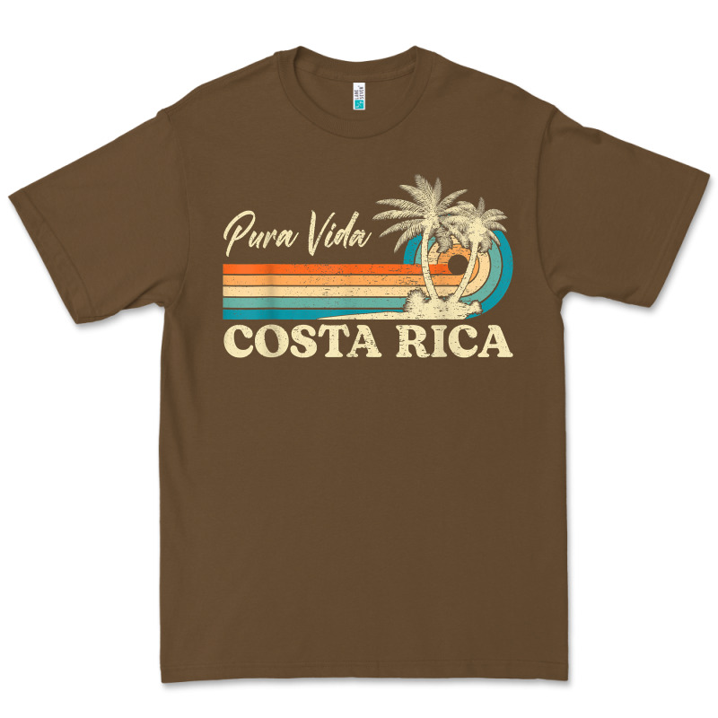Costa Rica Retro Beach Vacation Costa Rica Souvenir Beach T Shirt Premium Tee by linhVisuals | Teevron