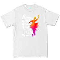White ballet dancer keep head high toes pointed ballerina teacher Premium Tee - linhVisuals