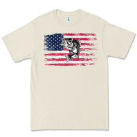 Bone bass fishing distressed american flag essential Premium Tee - linhVisuals