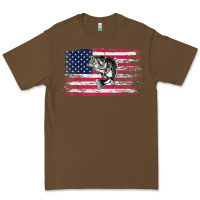 Cacao bass fishing distressed american flag essential Premium Tee - linhVisuals
