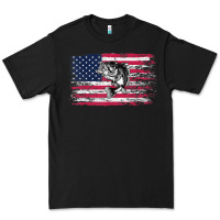 Black bass fishing distressed american flag essential Premium Tee - linhVisuals
