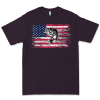 Plum bass fishing distressed american flag essential Premium Tee - linhVisuals