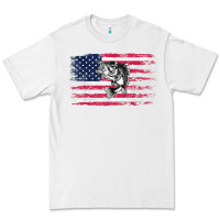 White bass fishing distressed american flag essential Premium Tee - linhVisuals