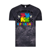 Cloud Black It's Okay To Be Different Vintage Tee - CowhideDigitalArt