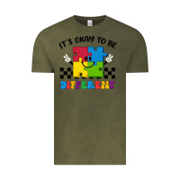 Vintage Olive It's Okay To Be Different Vintage Tee - CowhideDigitalArt