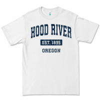 White hood river oregon or vintage sports established navy design t shirt Premium Tee - linhVisuals