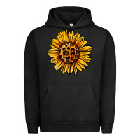 Pigment Black sunflower leopard Urban Hoodie - Jasminsmagicworld