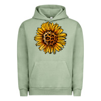 Pigment Oil Green sunflower leopard Urban Hoodie - Jasminsmagicworld