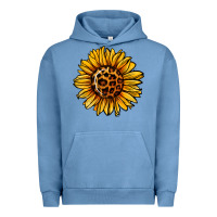 Pigment Pebble Blue sunflower leopard Urban Hoodie - Jasminsmagicworld