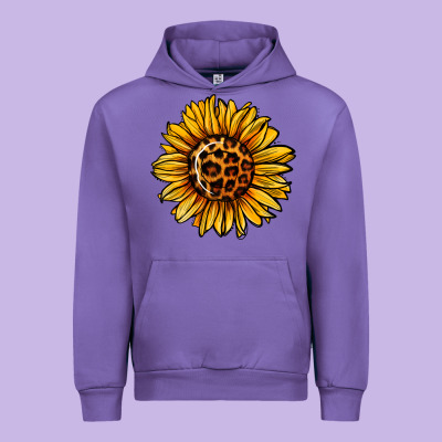 Sunflower Leopard Urban Hoodie Designed By Jasminsmagicworld