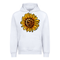 White sunflower leopard Urban Hoodie - Jasminsmagicworld