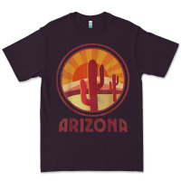 Plum arizona cactus sunset scene graphic t shirt Premium Tee - linhVisuals