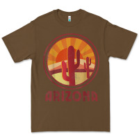 Cacao arizona cactus sunset scene graphic t shirt Premium Tee - linhVisuals