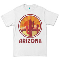 White arizona cactus sunset scene graphic t shirt Premium Tee - linhVisuals