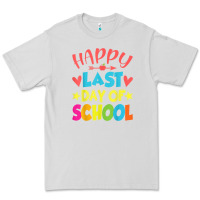 Dove Grey happy last day of school teacher boys girls school last day Premium Tee - linhVisuals