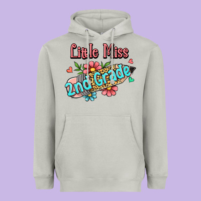 Little Miss Second Grade Heavyweight Hoodie Designed By Jasminsmagicworld