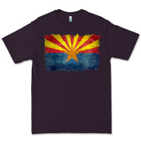 Plum arizona flag in grungy style raglan baseball tee Premium Tee - linhVisuals