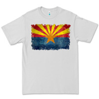 Dove Grey arizona flag in grungy style raglan baseball tee Premium Tee - linhVisuals