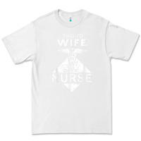 White my husband is a nurse im a proud wife of a nurse Premium Tee - linhVisuals