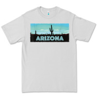 Dove Grey arizona shirt   saguaro cactus desert landscape t shirt Premium Tee - linhVisuals