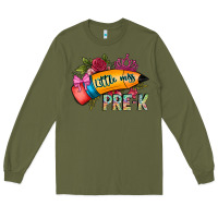 Army Green little miss prek Long Sleeve Tee - CowhideDigitalArt