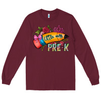 Burgundy little miss prek Long Sleeve Tee - CowhideDigitalArt
