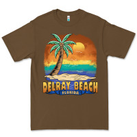 Delray Beach Florida  Vintage Distressed Souvenir Long Sleeve T Shirt Premium Tee | Teevron