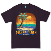 Plum delray beach florida  vintage distressed souvenir long sleeve t shirt Premium Tee - linhVisuals